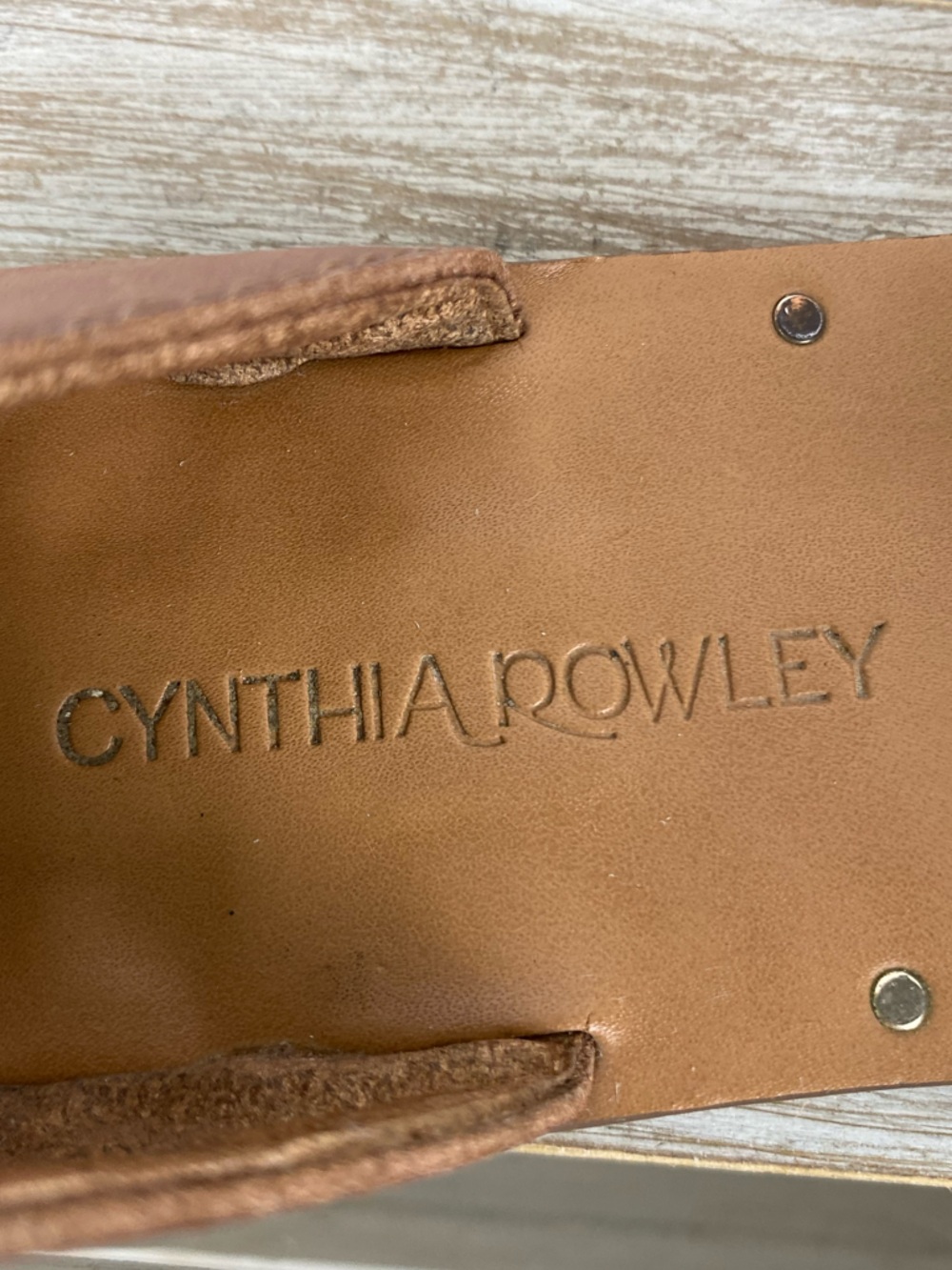 Cynthia Rowley Fiona brown cross-strap studded sandals women’s size 10. - Picture 9 of 11